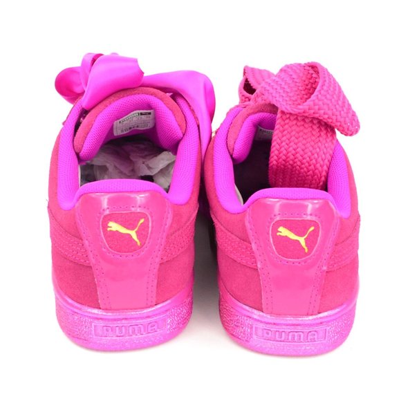 Puma Suede Velvet Rope Women's Size 6.5 Fuchsia Lace Up Casual Sneakers - Picture 5 of 10